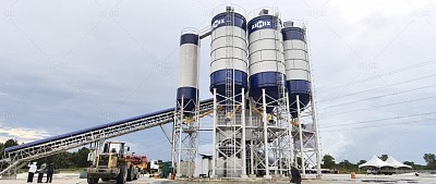 stationary concrete mixing plants